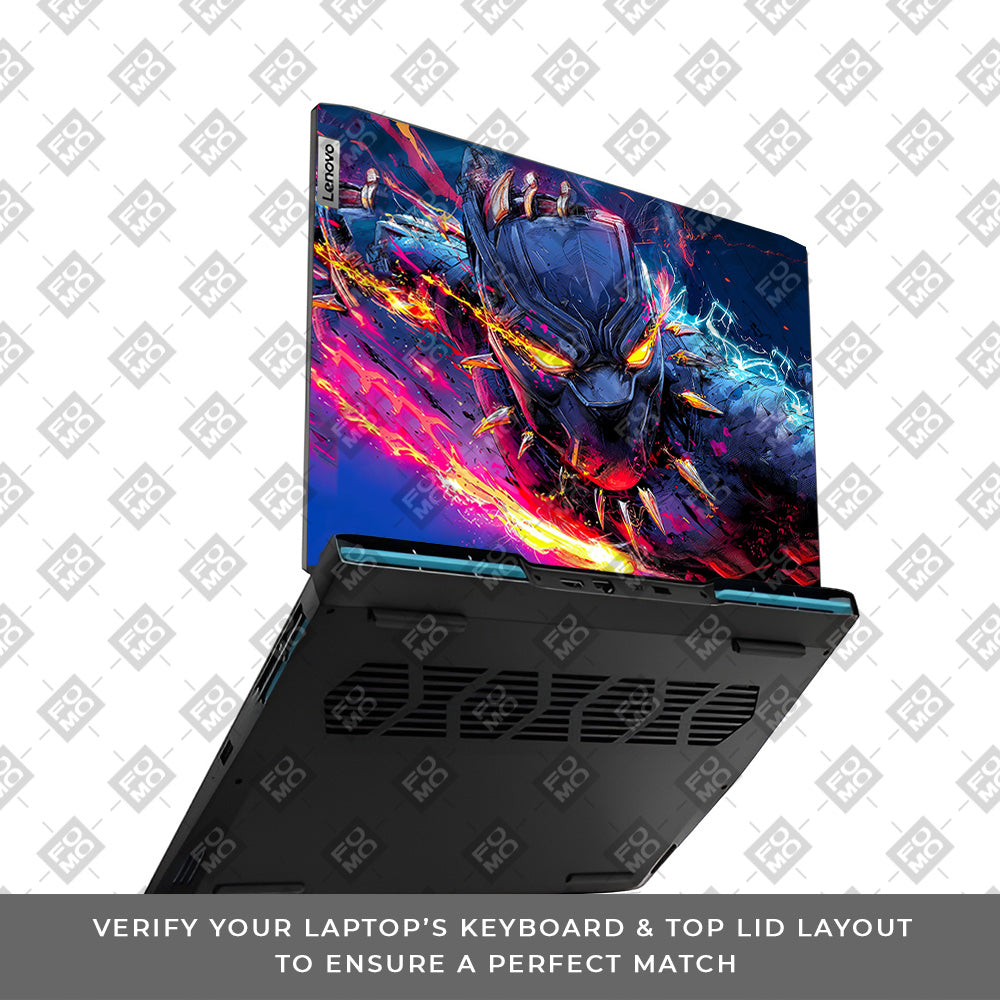 Vibranium Fury Wakandan Charge Lenovo IdeaPad Gaming 3 15ARH7 and 15IAH7  Laptop Skin
