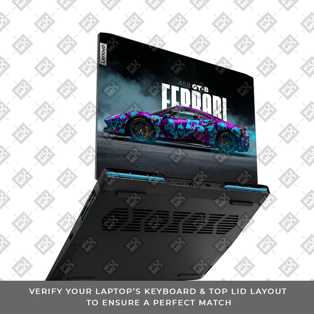 Psycho Drive Ferrari 488 Lenovo IdeaPad Gaming 3 15ARH7 and 15IAH7  Laptop Skin