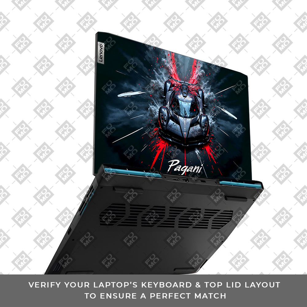 Pagani Midnight Impact Lenovo IdeaPad Gaming 3 15ARH7 and 15IAH7  Laptop Skin