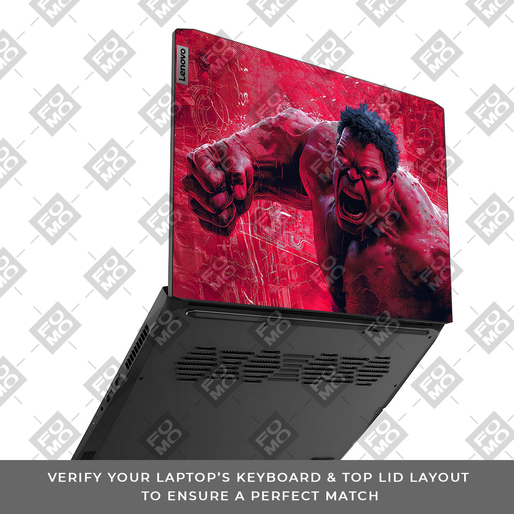 Gamma Rage Red Hulk Lenovo IdeaPad Gaming 3 15ACH6 and 15IHU6 Laptop Skin