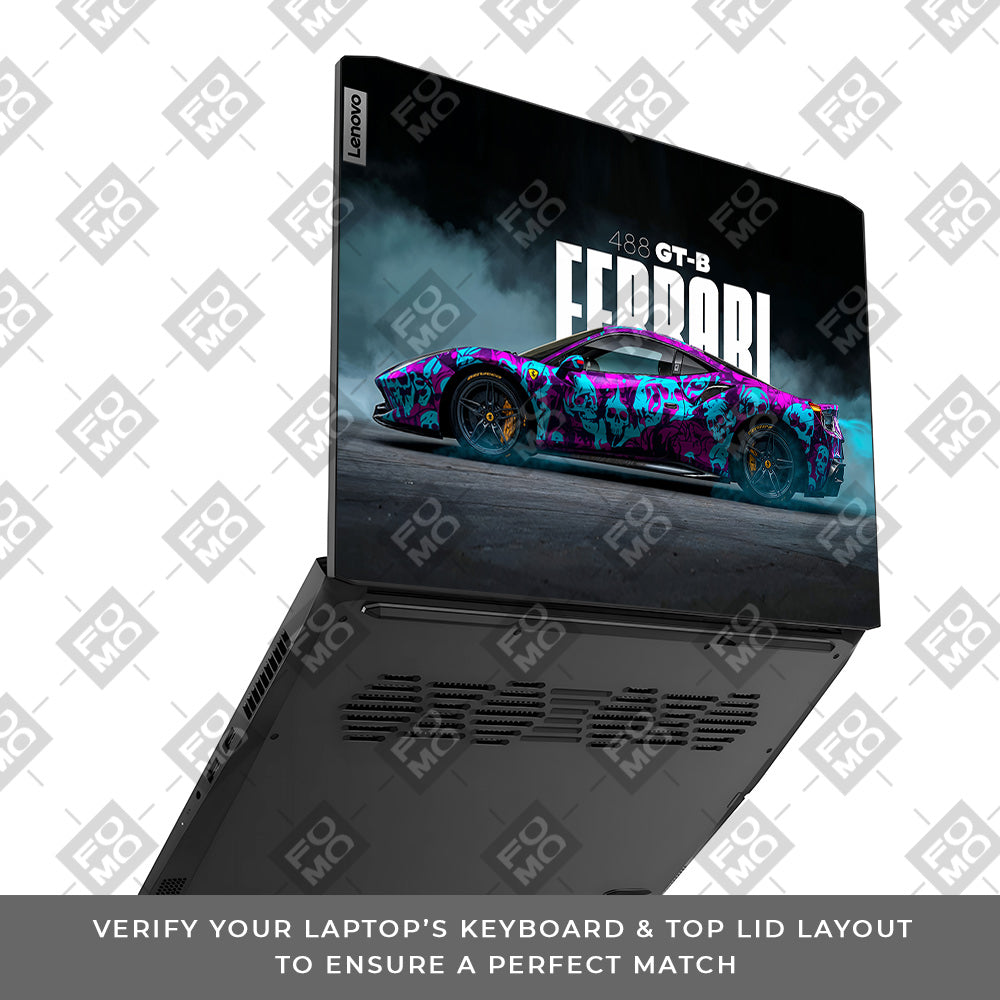 Psycho Drive Ferrari 488 Lenovo IdeaPad Gaming 3 15ACH6 and 15IHU6 Laptop Skin