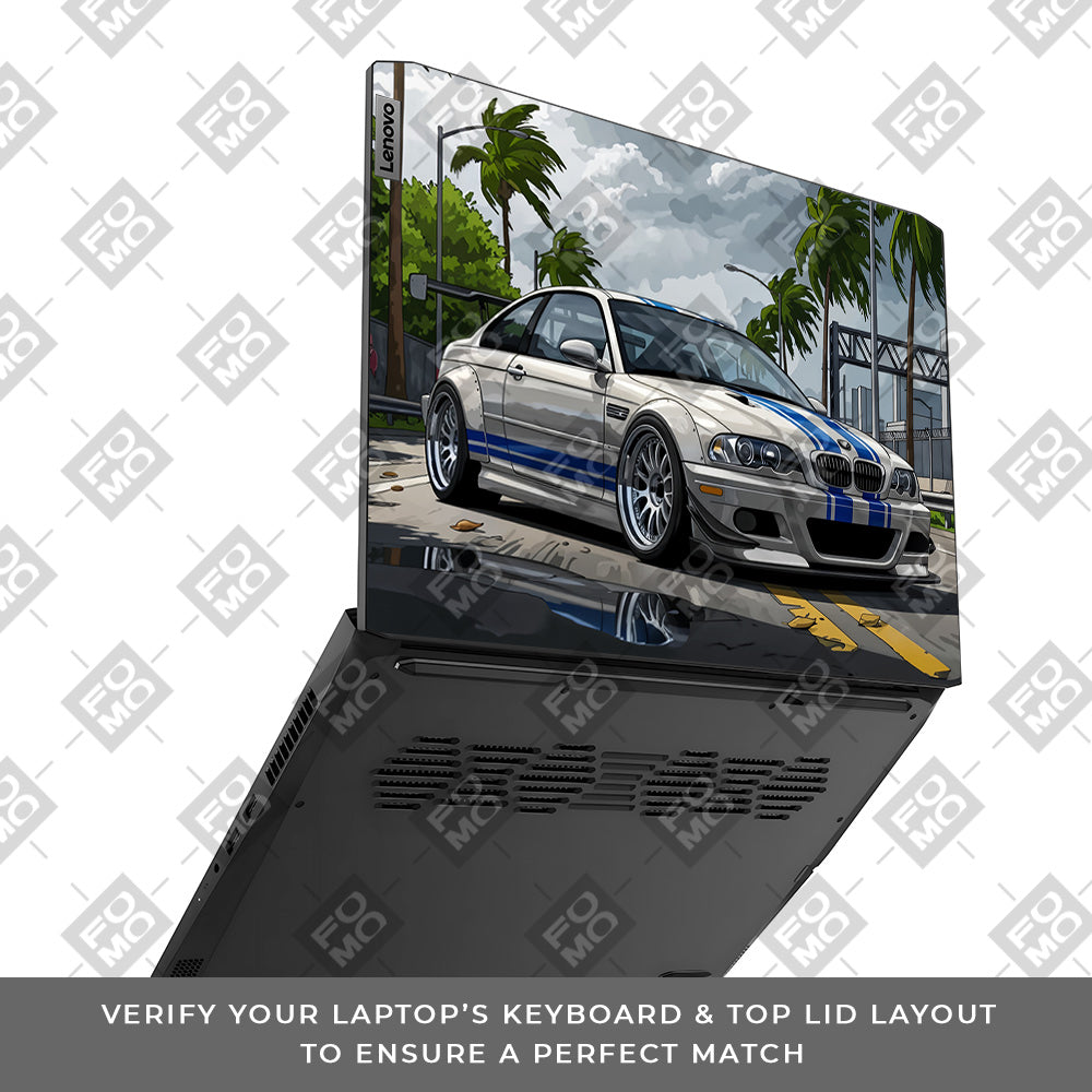 Street Icon BMW E46 Drift Legend Lenovo IdeaPad Gaming 3 15ACH6 and 15IHU6 Laptop Skin