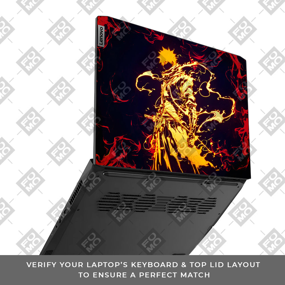 Bleach Ichigo Bankai Form Lenovo IdeaPad Gaming 3 15ACH6 and 15IHU6 Laptop Skin