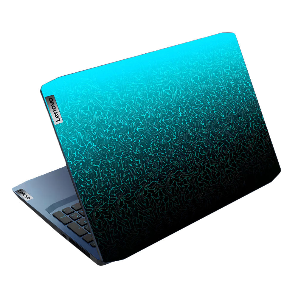 Cyan Blue to Black Gradient Lenovo Ideapad Gaming 3 15ARH05 and 15IMH05 Laptop Skin