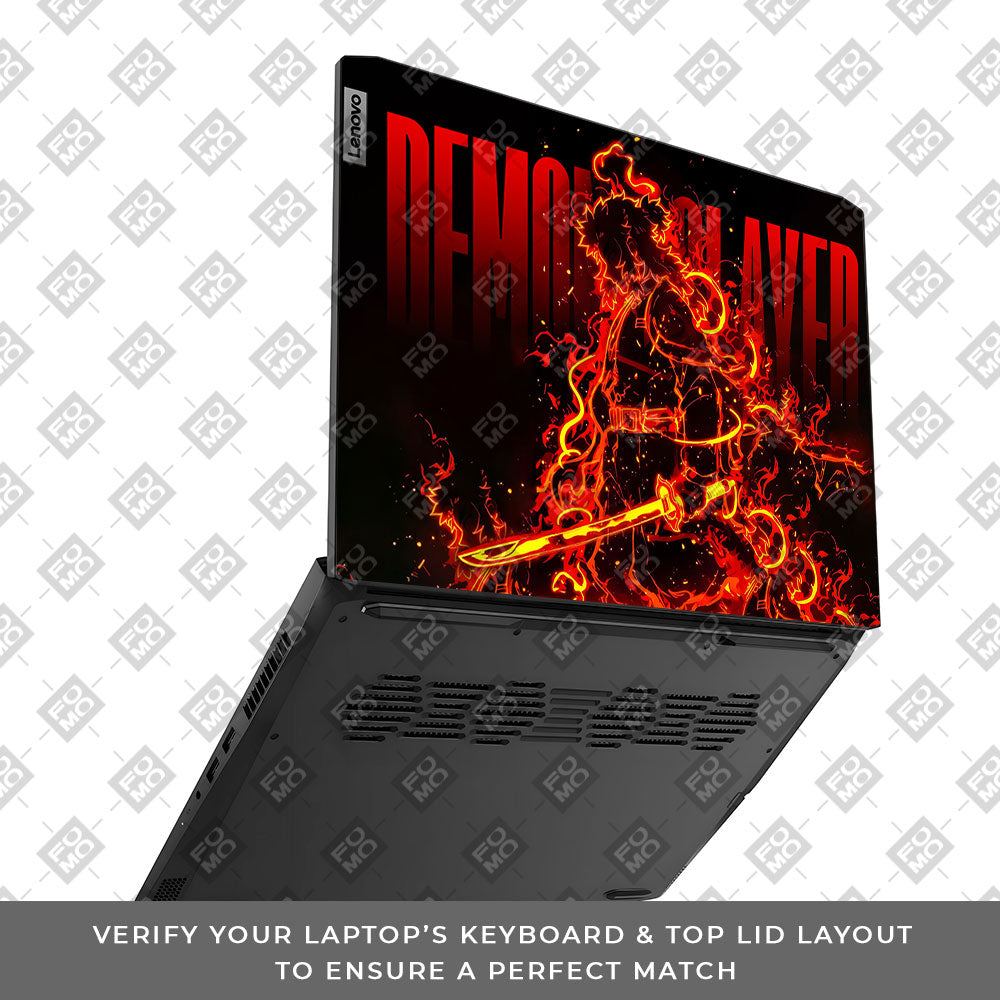 Rengoku Blazing Inferno Lenovo IdeaPad Gaming 3 15ACH6 and 15IHU6 Laptop Skin