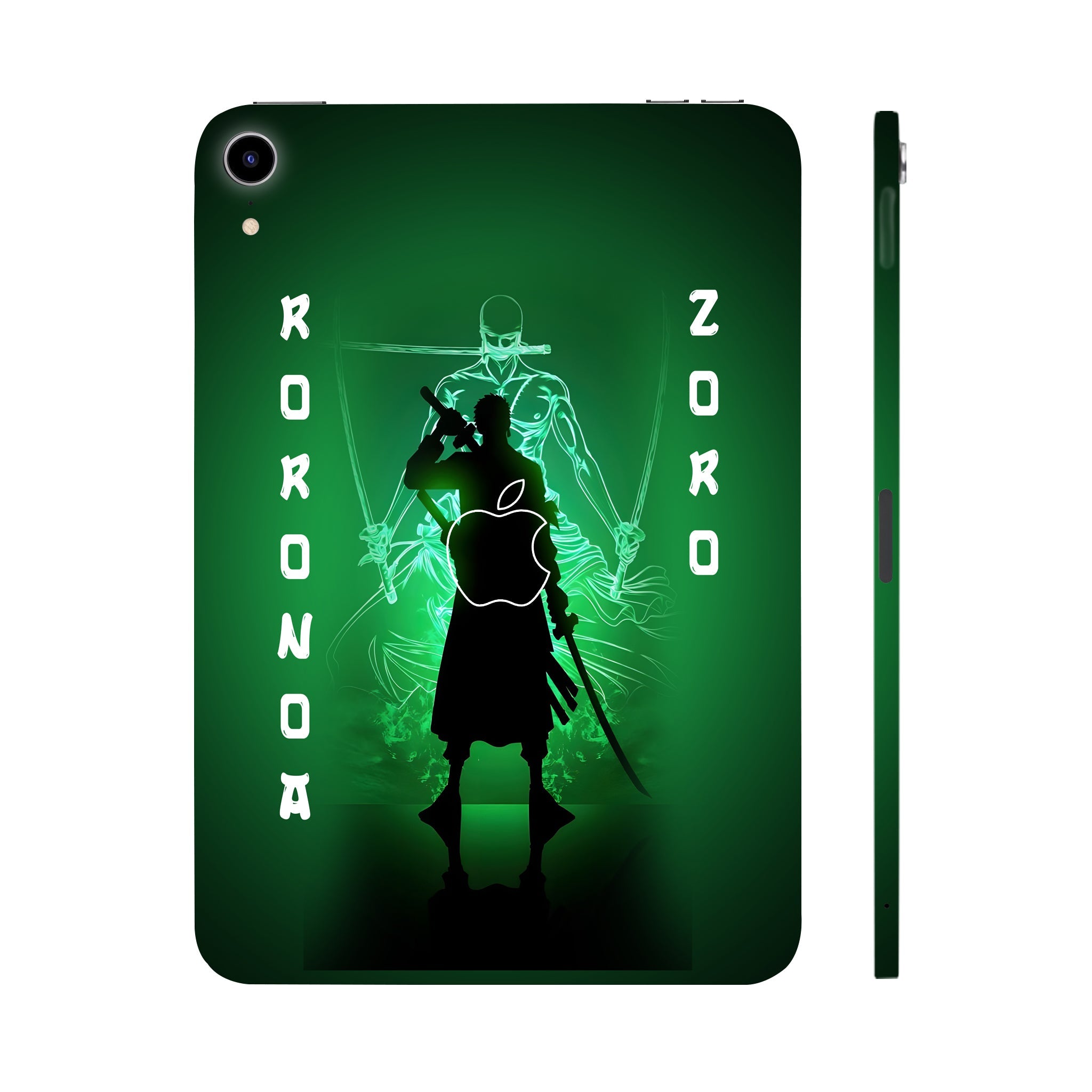 Apple iPad Mini 6th Gen 2021 Zoro in Green Fluorescent Background Anime Tablet Skins