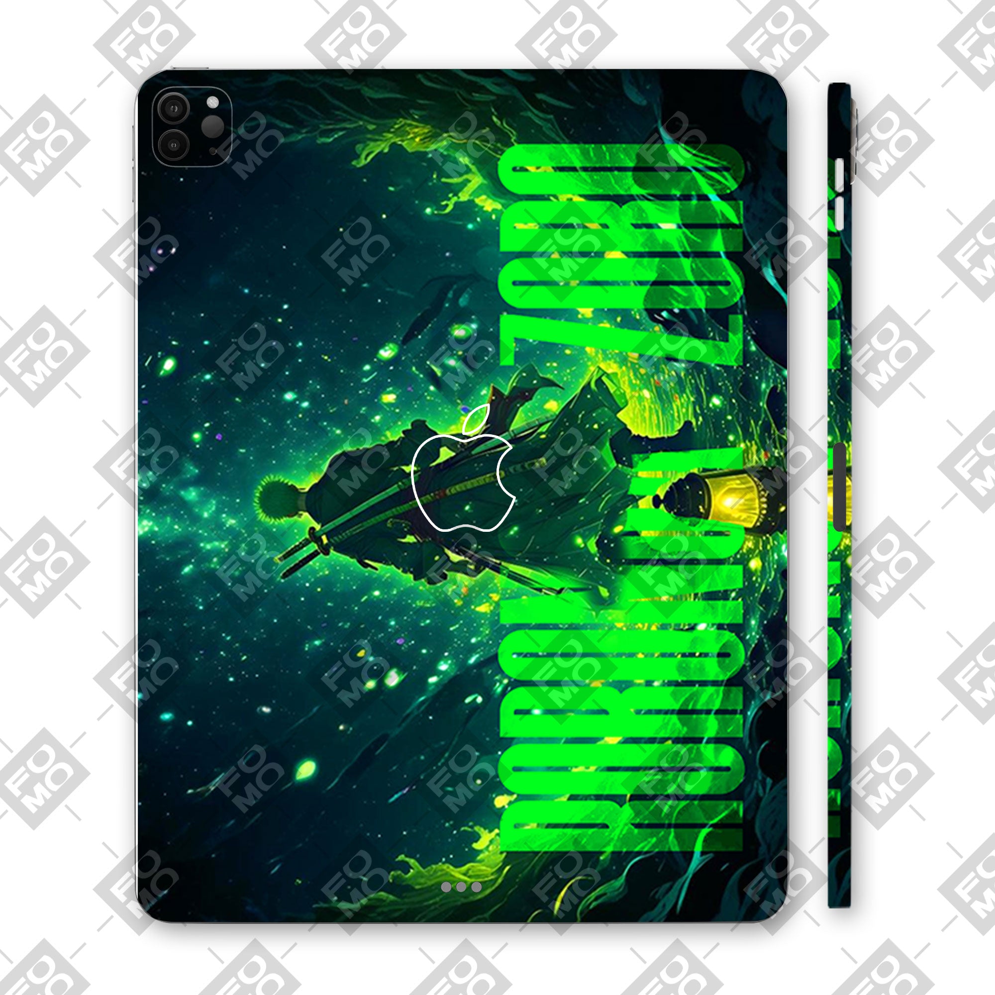 Apple iPad Pro 11 M2 2022 Roronoa Zoro Green Fury Anime Tablet Skins