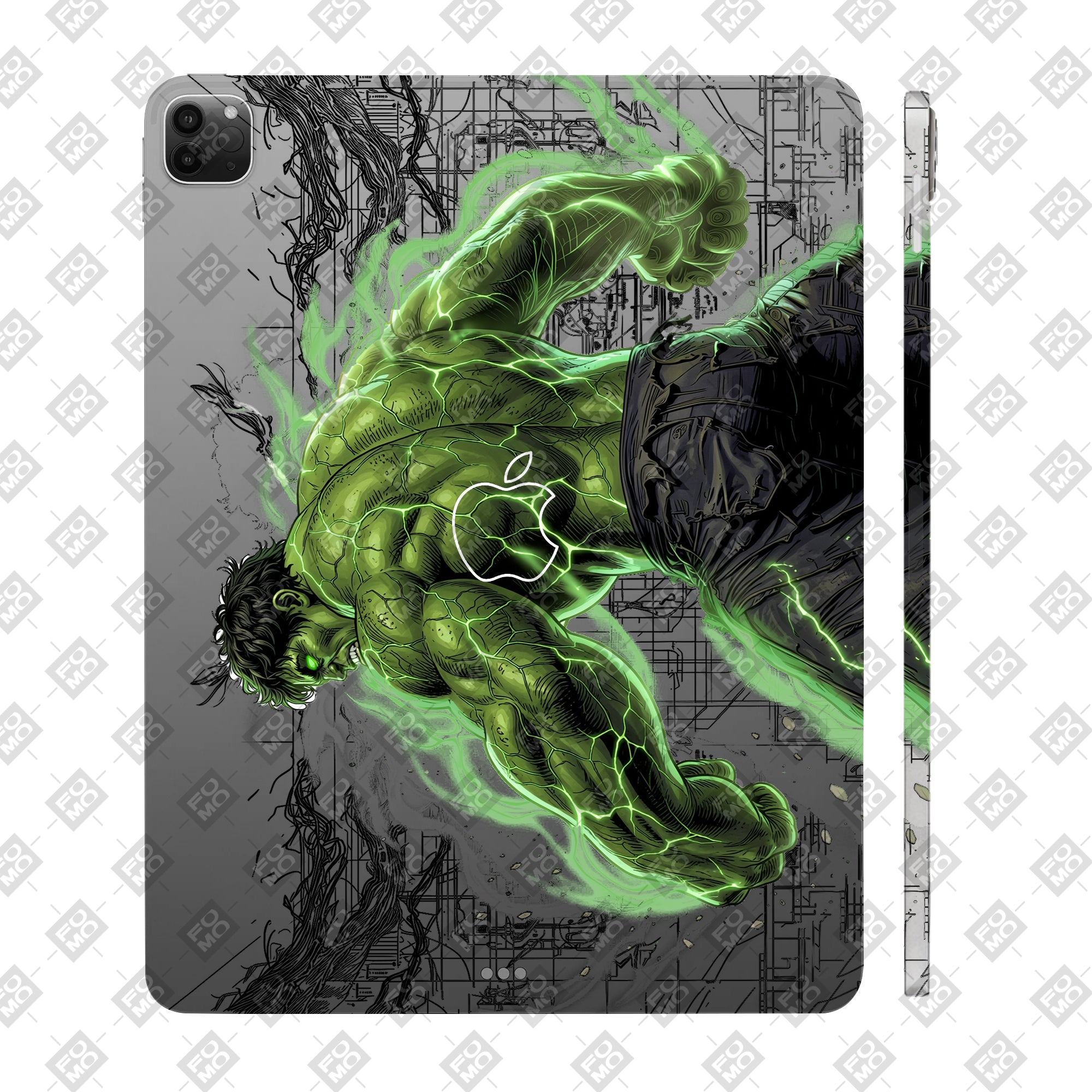 Apple iPad Pro 11 M2 2022 Transparent Hulk Smash Tablet Skin