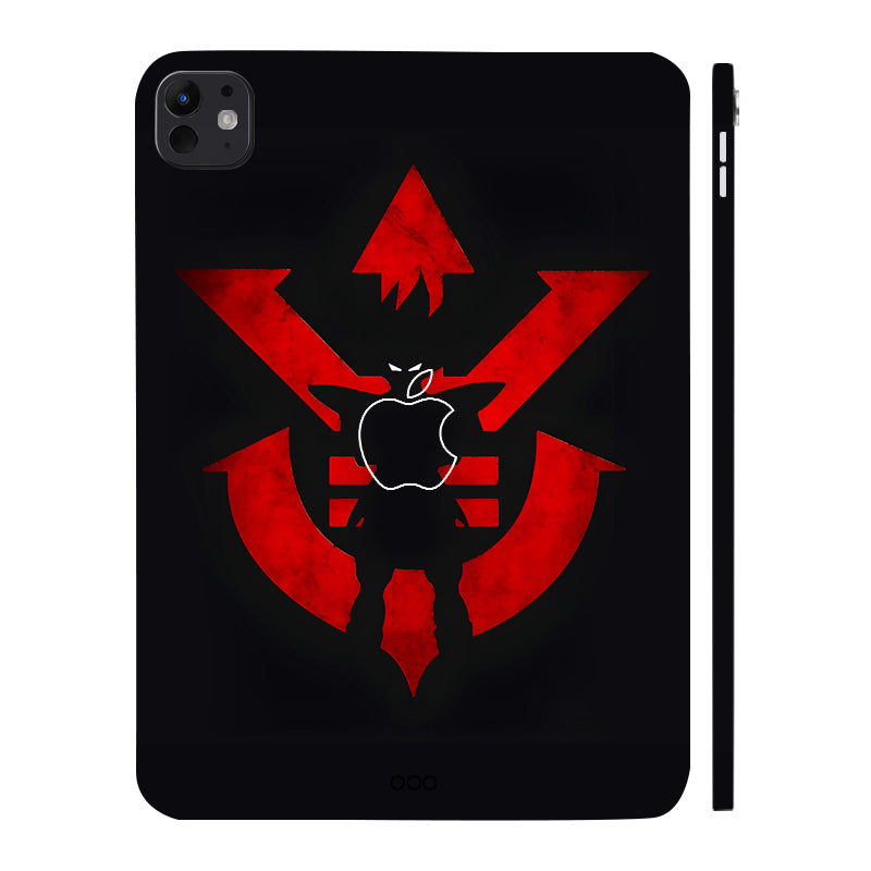 Apple iPad Pro 11 M5 2025 Vegeta Silhouette in Red Anime Tablet Skins