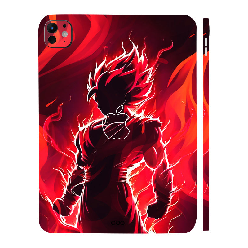 Apple iPad Pro 13 M5 2025 Goku in Fiery Red Anime 3D Tablet Skin