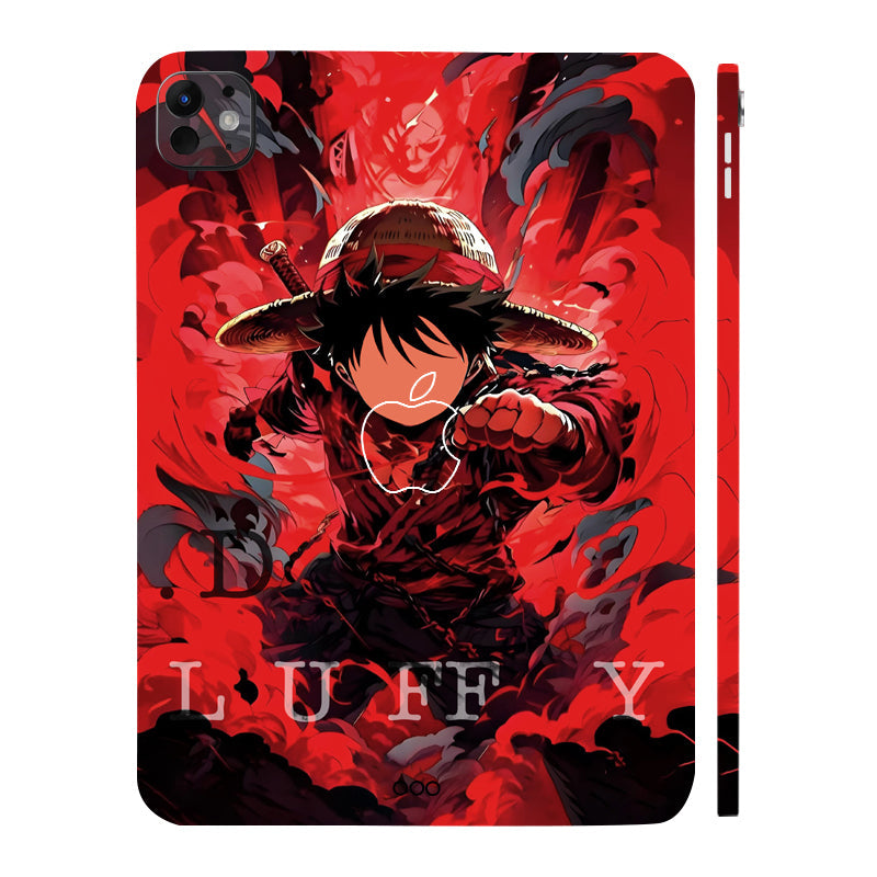 Apple iPad Pro 13 M5 2025 Gear Fifth Luffy in Red Anime 3D Tablet Skin
