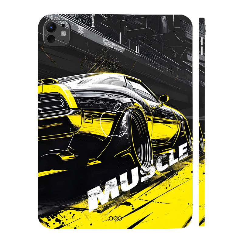 Apple iPad Pro 11 M5 2025 Black Muscle Cars & Bikes Tablet Skins