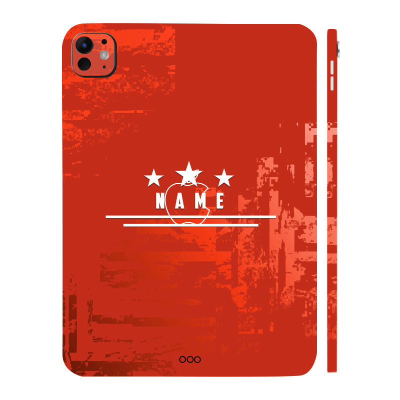 Apple iPad Pro 11 M5 2025 Star Red with Name Tablet Skins