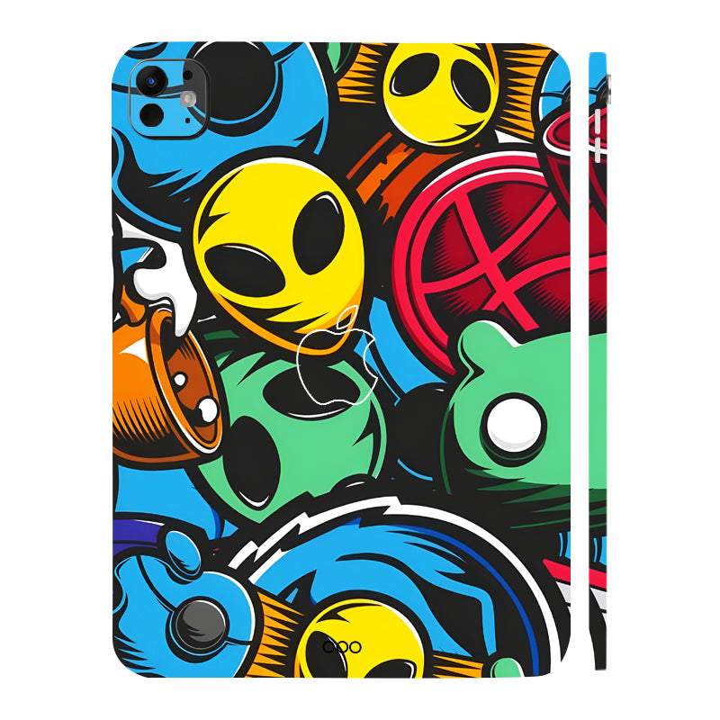 Apple iPad Pro 11 M5 2025 Vibrant Chaos Tablet Skins