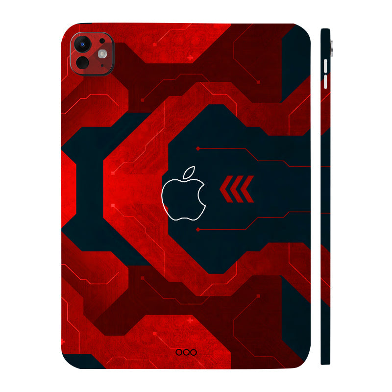 Apple iPad Pro 11 M5 2025 Red Flow Tablet Skins