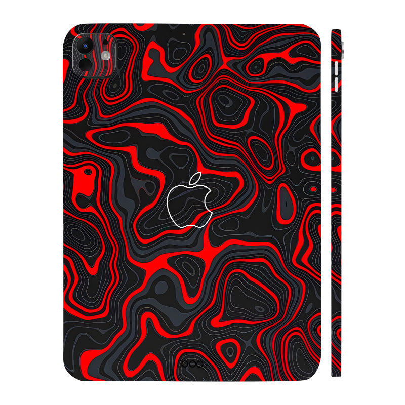 Apple iPad Pro 11 M5 2025 Crimson Waves Tablet Skins