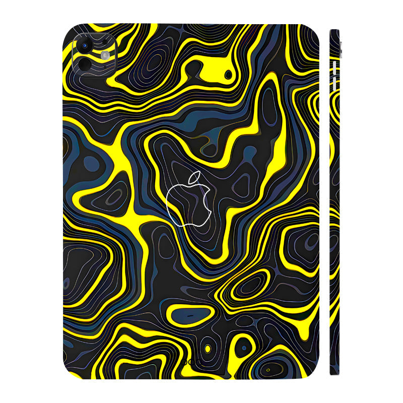 Apple iPad Pro 11 M5 2025 Neon Lava Contours Tablet Skins