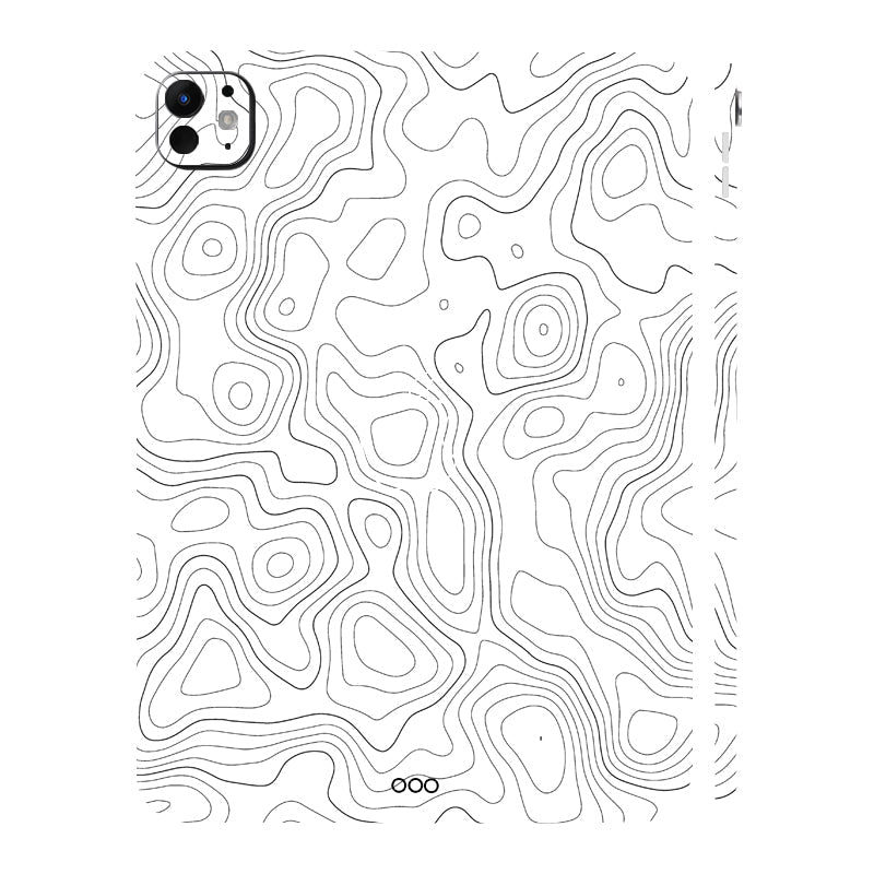 Apple iPad Pro 11 M5 2025 White Contour Design Tablet Skins
