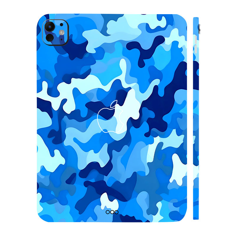 Apple iPad Pro 11 M5 2025 Arctic Blue Camo Pattern Tablet Skins
