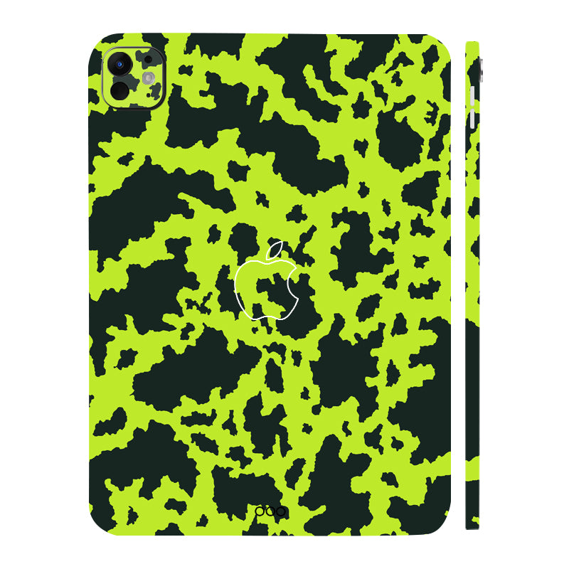 Apple iPad Pro 11 M5 2025 Neon Green Splatter Tablet Skins