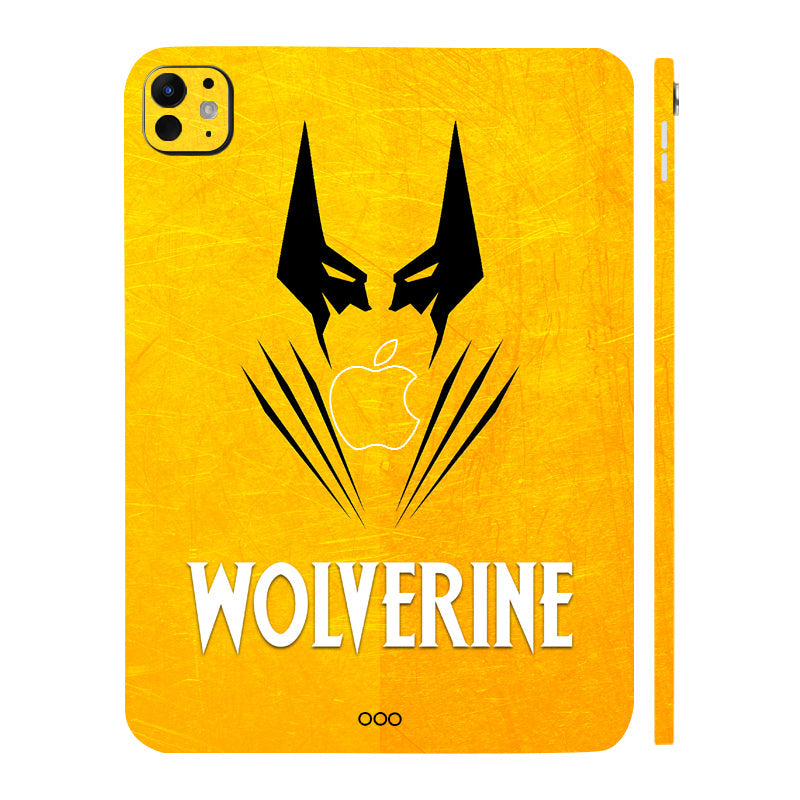 Apple iPad Pro 11 M5 2025 Wolverine with Yellow Background Movies Tablet Skins