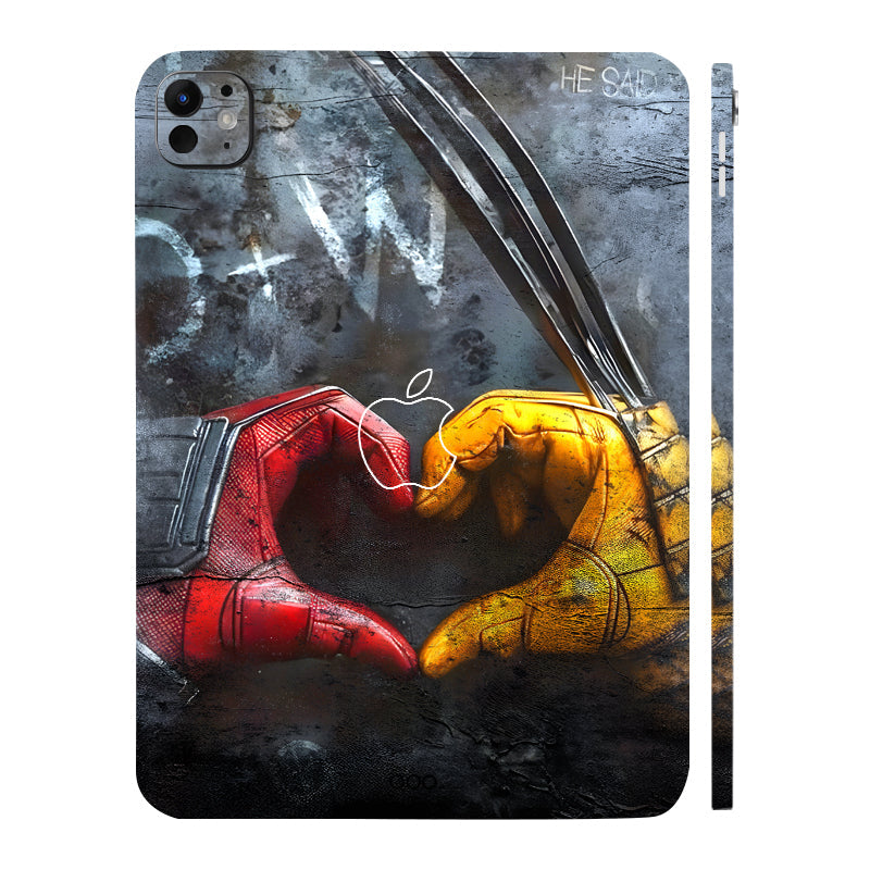 Apple iPad Pro 11 M5 2025 Wolverine and Deadpool Movies Tablet Skins
