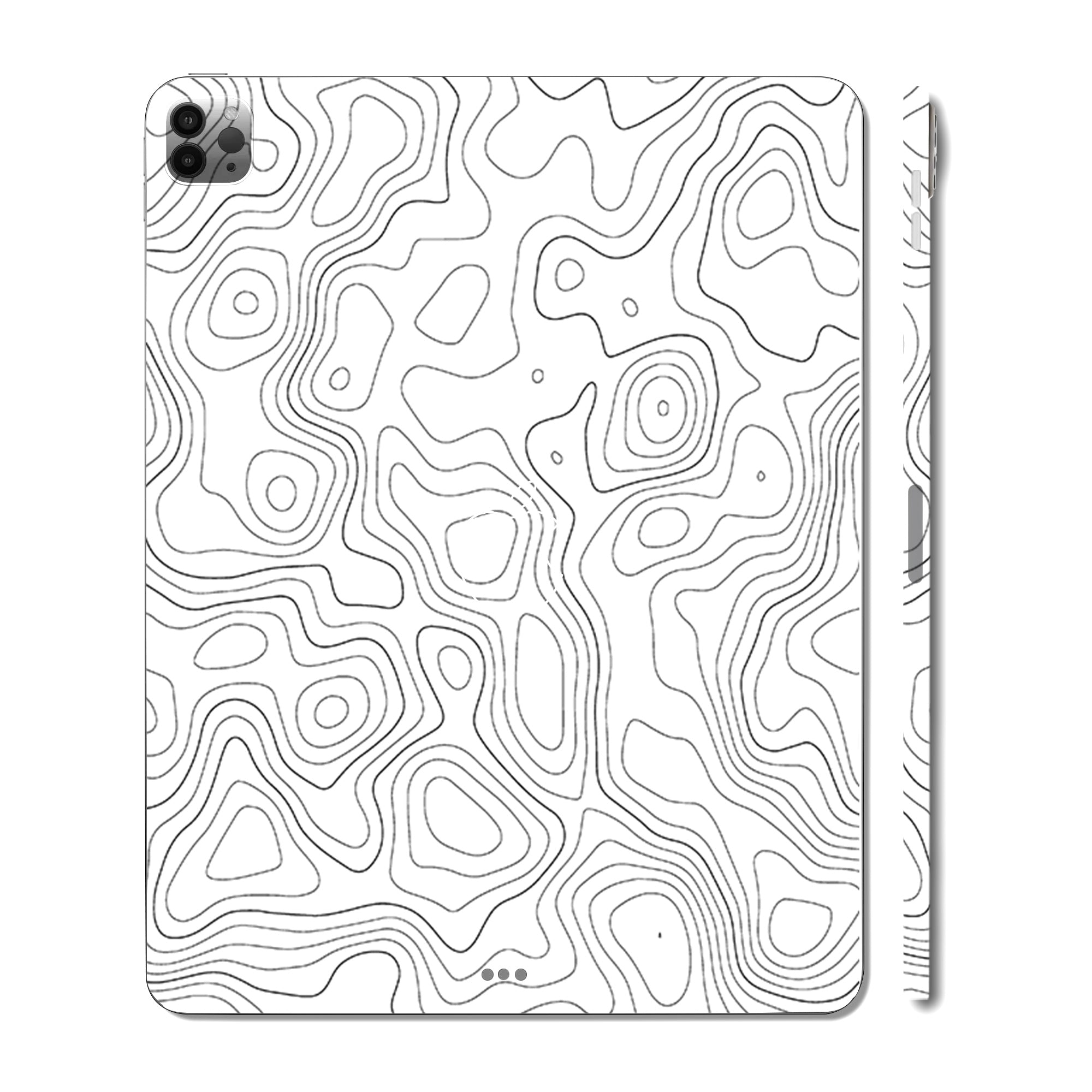 Apple iPad Pro 12.9 M1 2021 White Contour Design Tablet Skins