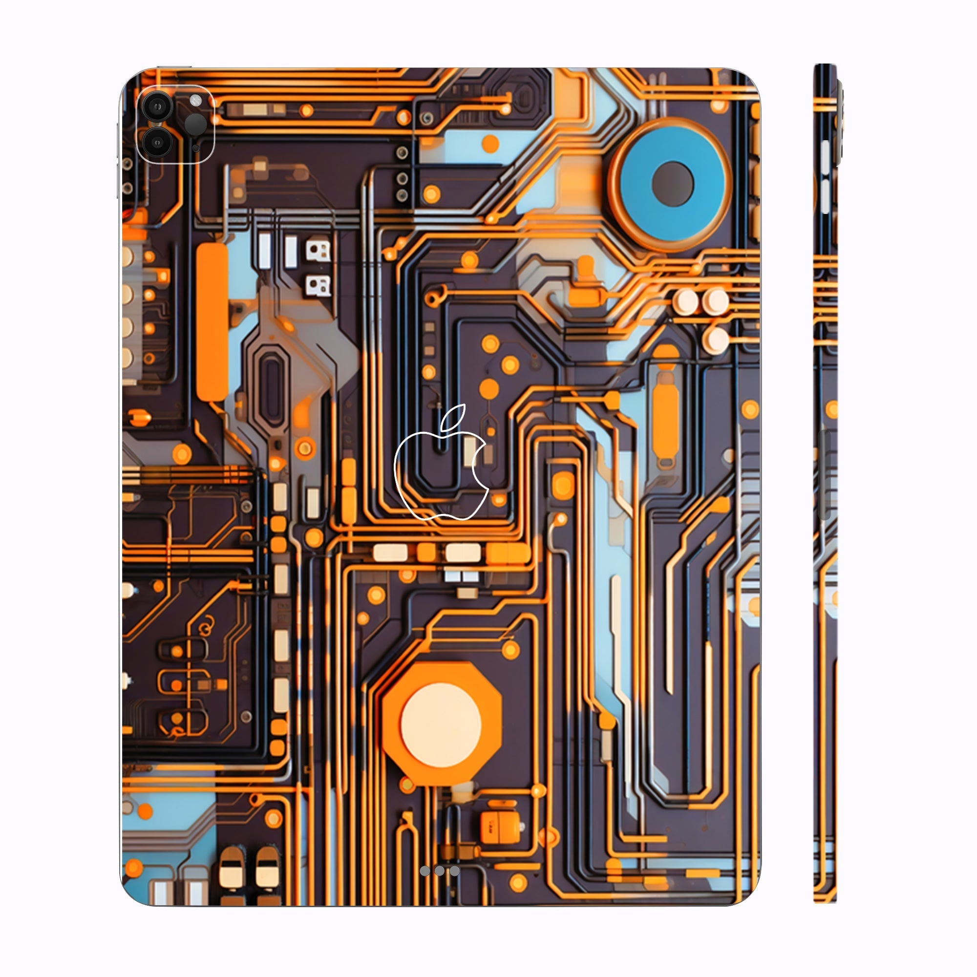 Apple iPad Pro 12.9 M1 2021 Copper Circuit Design Tablet Skins