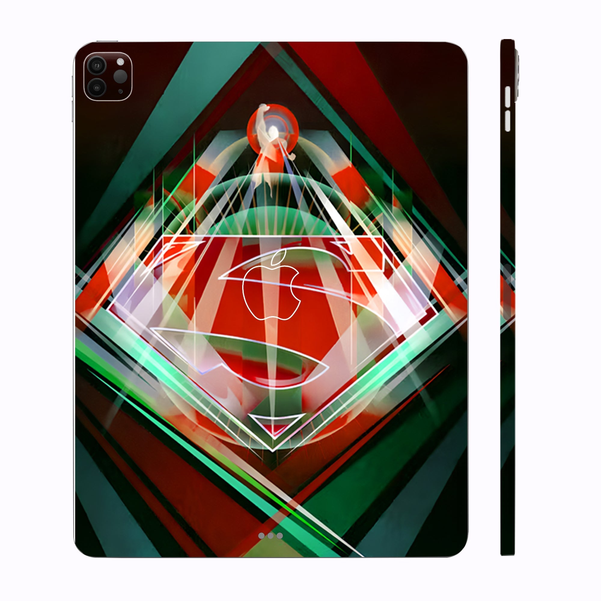 Apple iPad Pro 12.9 M1 2021 Superman Logo In Radient Colors Movies Tablet Skins