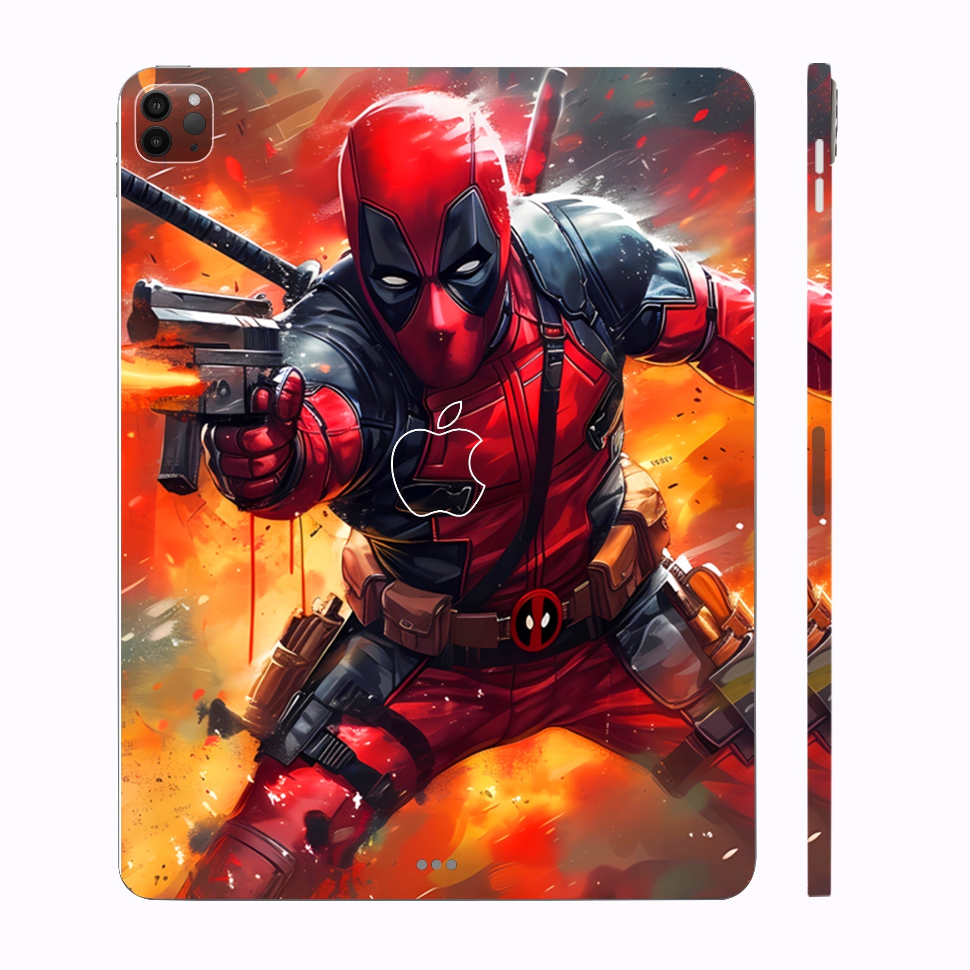 Apple iPad Pro 12.9 M1 2021 Deadpool in Action Movies Tablet Skins