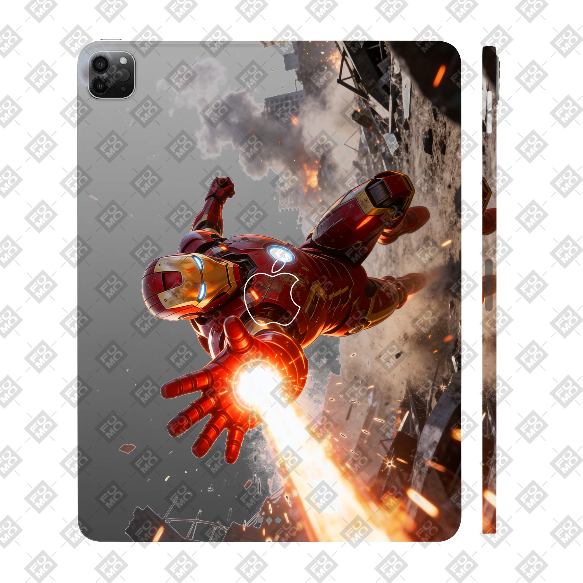 Apple iPad Pro 12.9 M2 2022 Transparent Iron Fist Tablet Skin