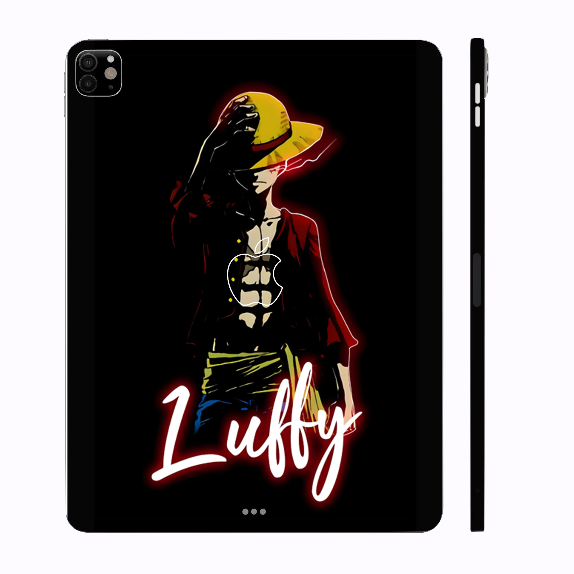 Apple iPad Pro 13 M4 2024 Luffy in Black Background Anime Tablet Skins