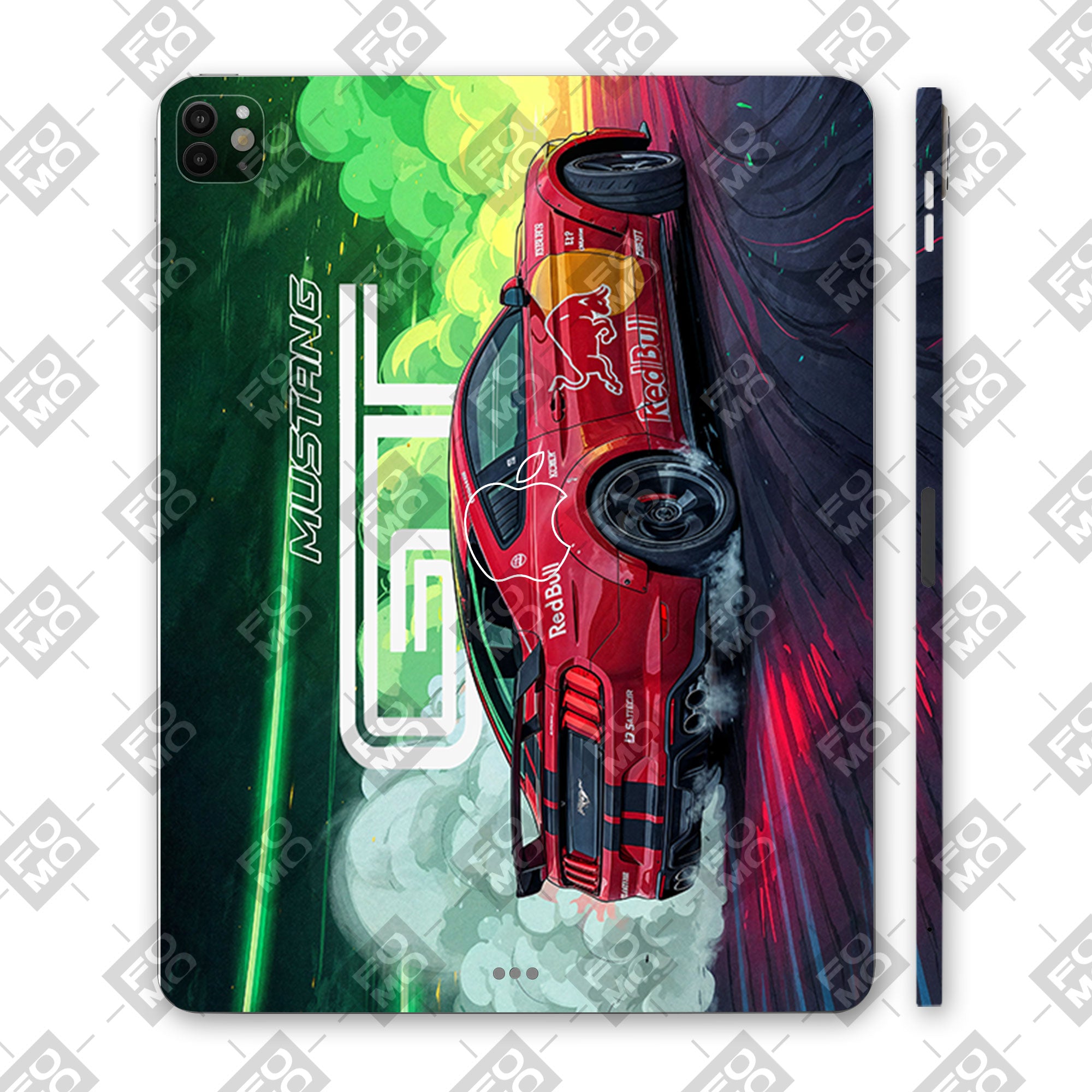 Apple iPad Pro 13 M4 2024 Mustang GT Red Bull Drift Beast Tablet Skin