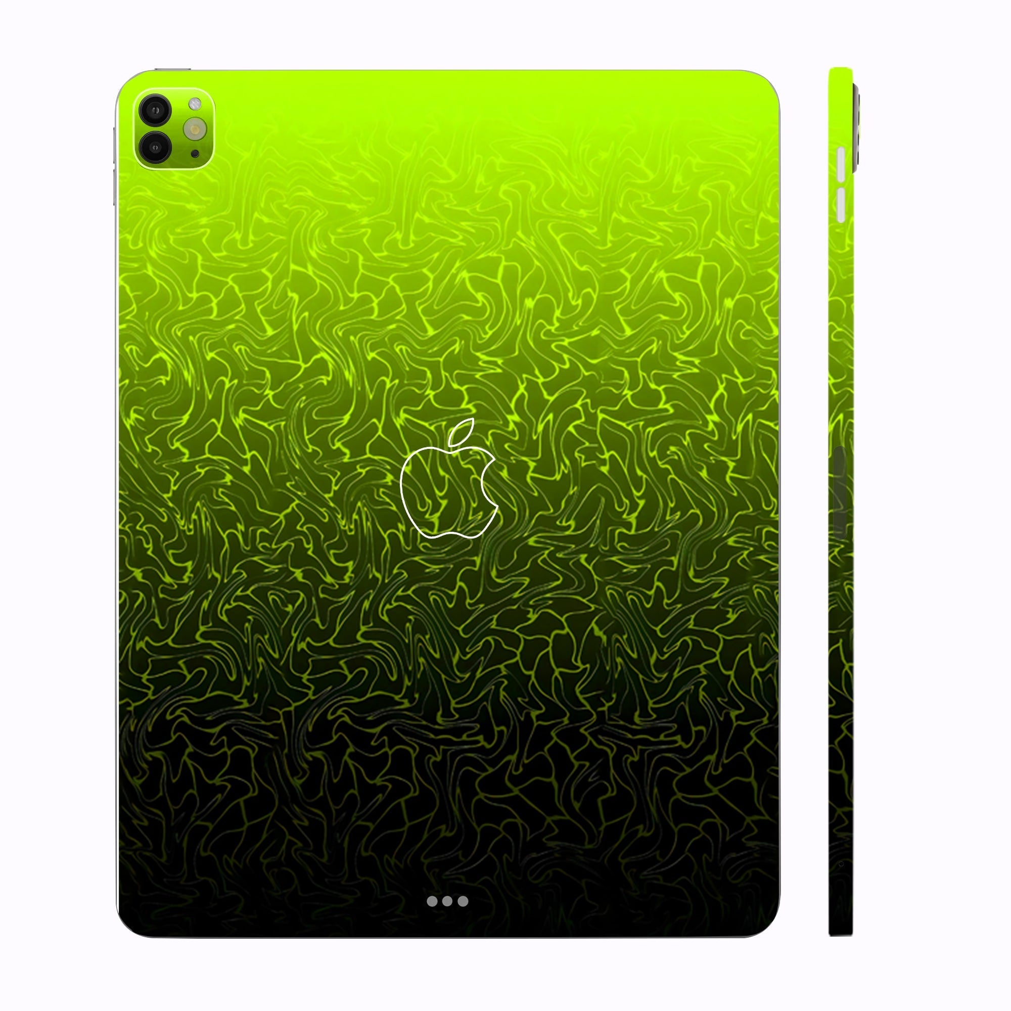 Apple iPad Pro 11 M4 2024 Lime Yellow to Black Gradient Tablet Skins