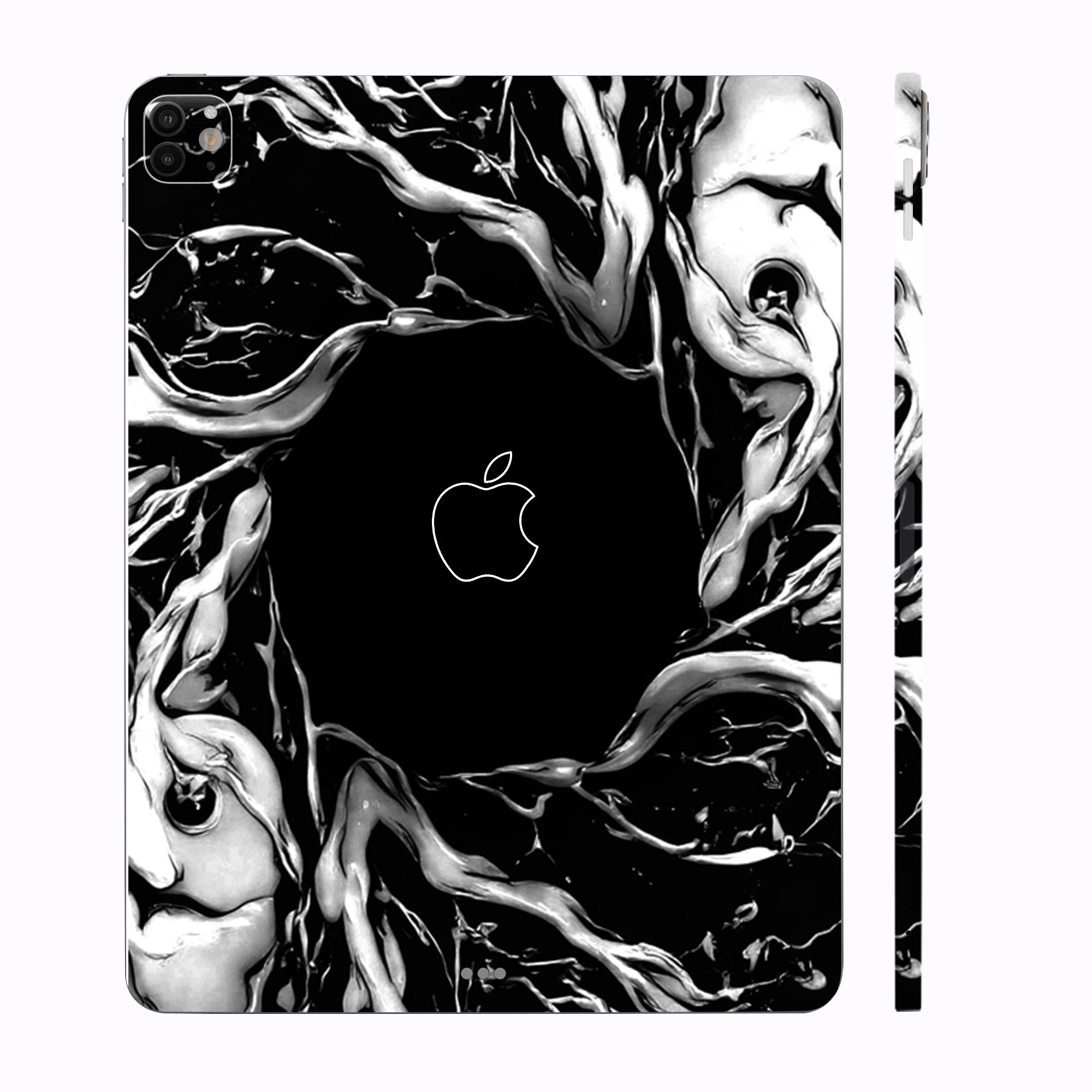 Apple iPad Pro 13 M4 2024 Spiderman Web Black Movies Tablet Skins