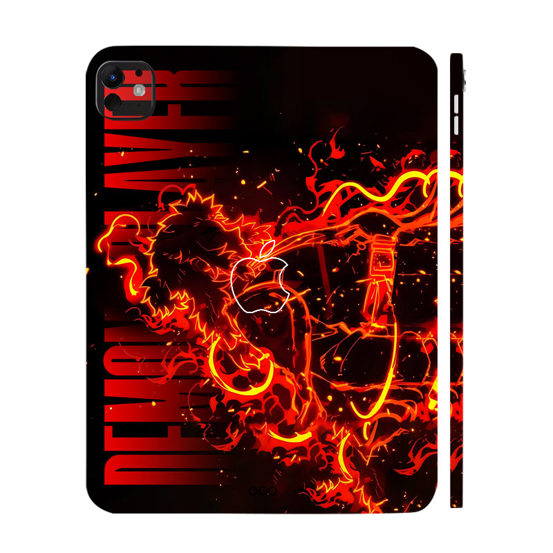 Apple iPad Pro 13 M5 2025 Rengoku Blazing Inferno Anime Tablet Skins