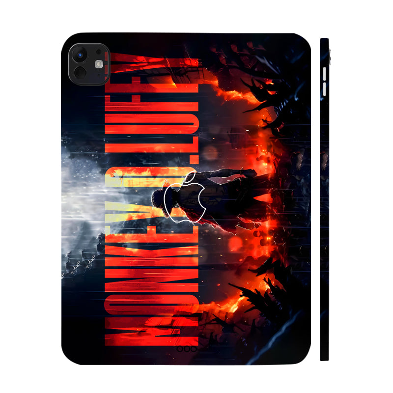Apple iPad Pro 13 M5 2025 Monkey D Luffy Blazing Red Anime Tablet Skins