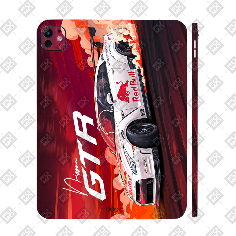 Apple iPad Pro 13 M5 2025 Nissan GTR Red Bull Drift Fury Tablet Skin