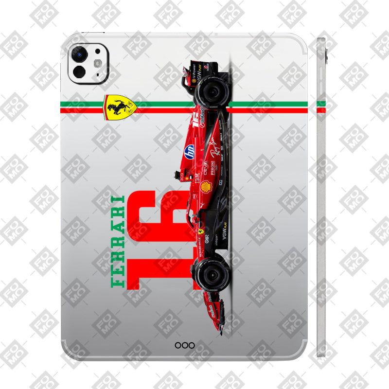 Apple iPad Pro 13 M5 2025 Transparent Ferrari Flame Tablet Skin