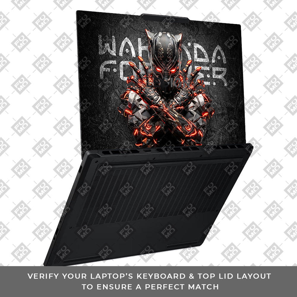 Black Panther Glowing Fury Lenovo Legion 5 15AHP10 Laptop Skin