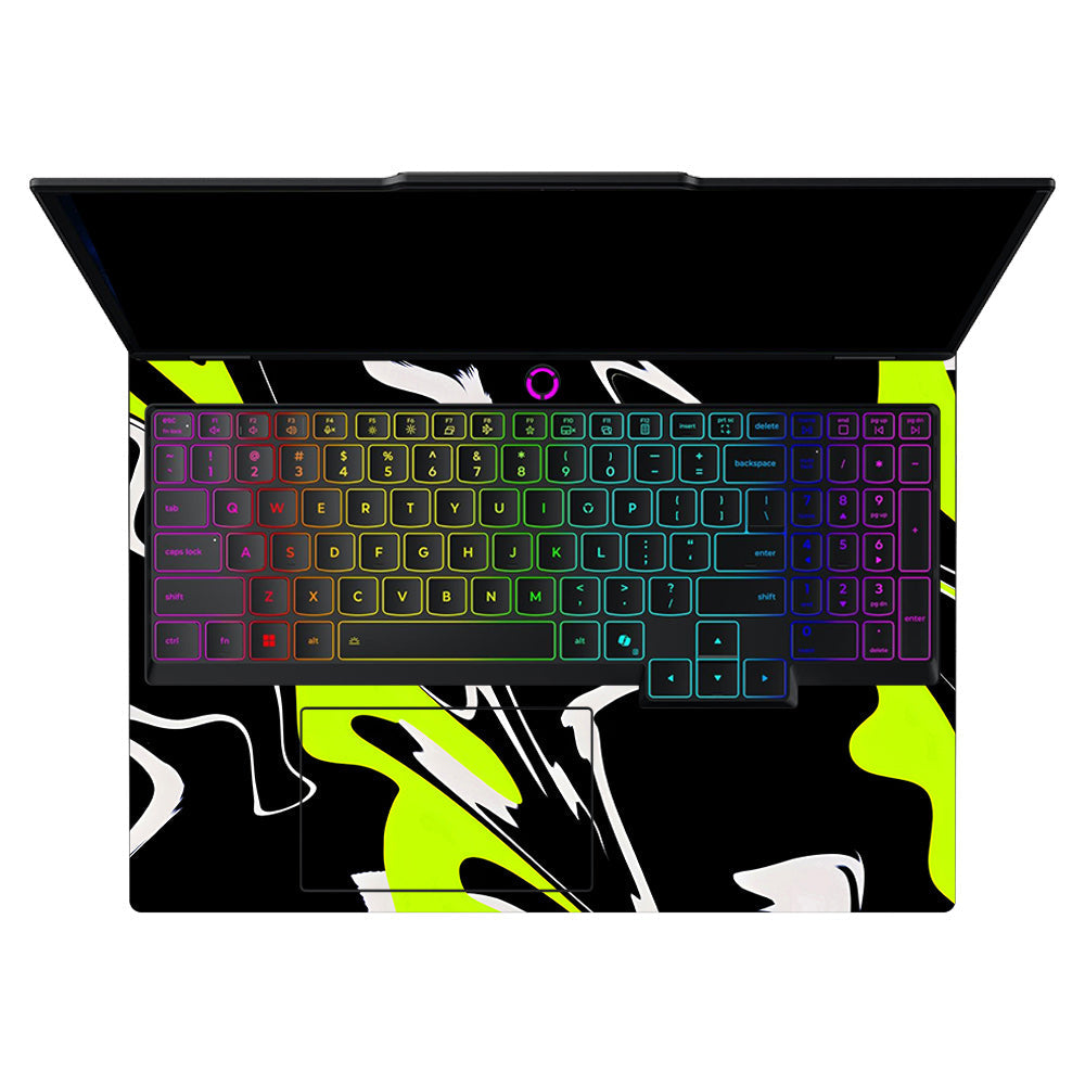 Neon Green and Black Patterns Lenovo Legion 5 15IRX10 Laptop Skin