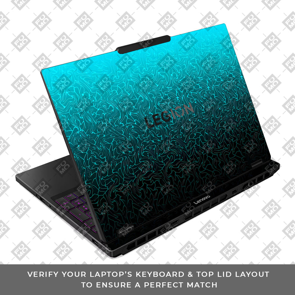 Cyan Blue to Black Lenovo Legion 5 15IRX10 Laptop Skin
