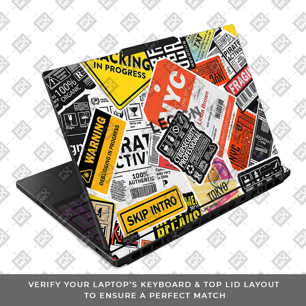Tech Aesthetic Sticker Collage Lenovo Legion 5 15IRX10 Laptop Skin