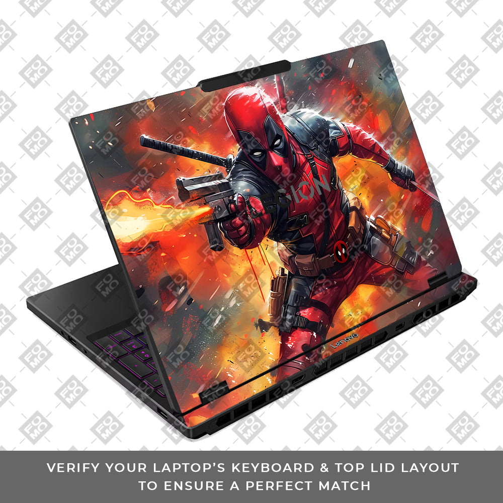 Deadpool in Action Lenovo Legion 5 15IRX10 Laptop Skin