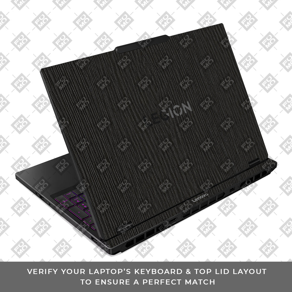 Textured Black Wood Lenovo Legion 5 15IRX10 Laptop Skin