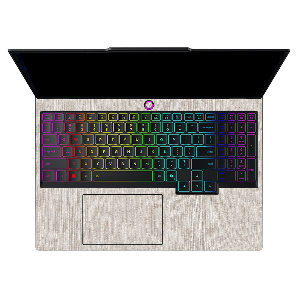 Textured White Wood Lenovo Legion 5 15IRX10 Laptop Skin
