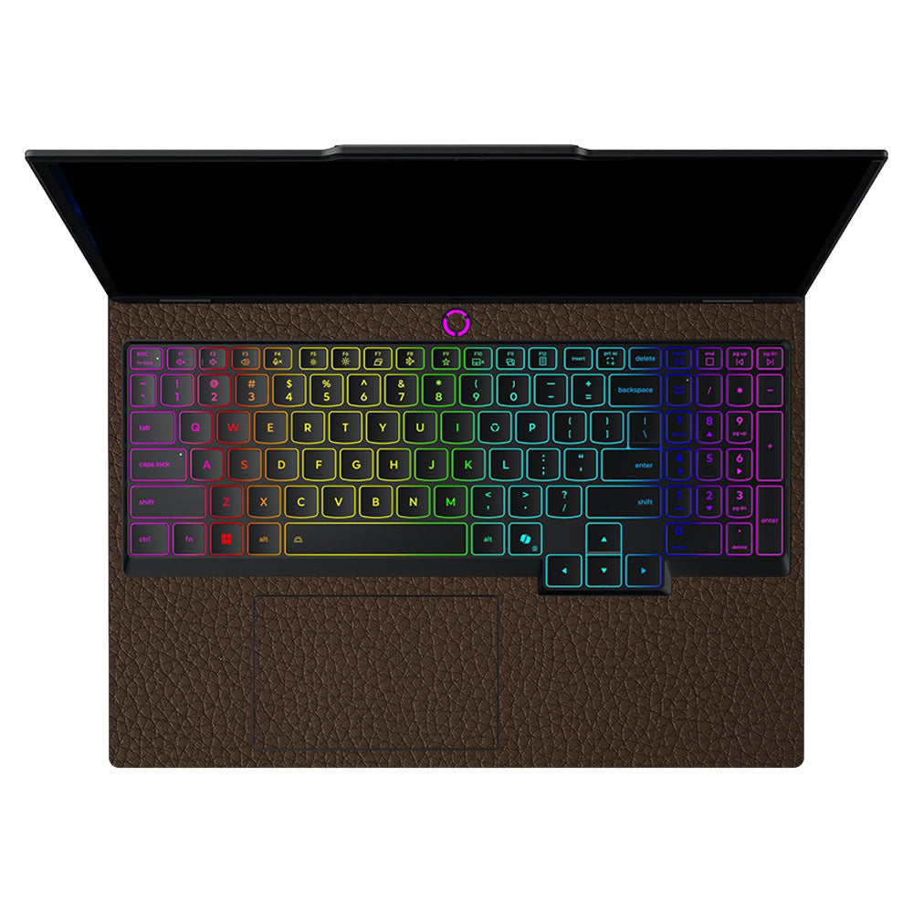 Textured Brown Leather Lenovo Legion 5 15IAX10 Laptop Skin