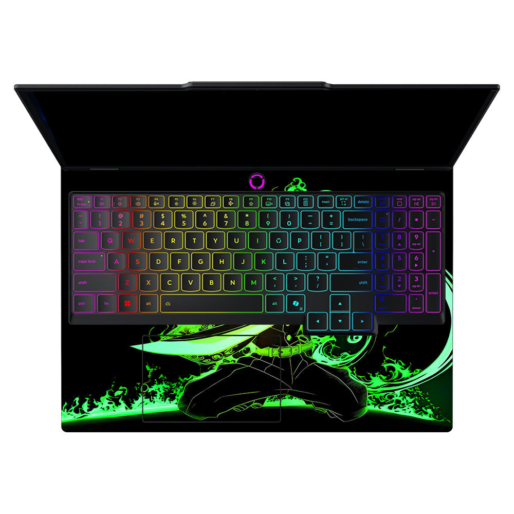 Green Flame Swordsman Lenovo Legion 5 15IAX10 3D Laptop Skin