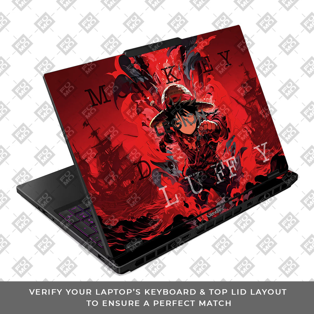 Red King Luffy Lenovo Legion 5 15IRX10 3D Laptop Skin
