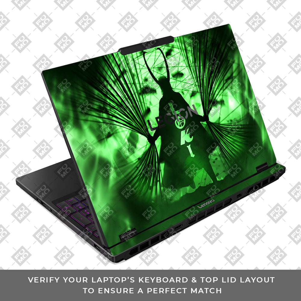 Loki's Green Aura Lenovo Legion 5 15IRX10 Laptop Skin